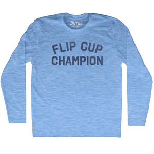 Flip Cup Champion Adult Tri-Blend Long Sleeve T-shirt - Athletic Blue Flip Cup Champion Adult Tri-Blend Long Sleeve T-shirt - Athletic Blue