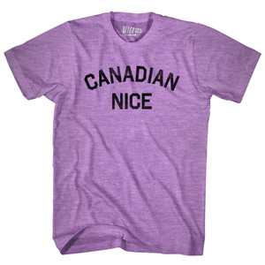 Canadian Nice Adult Tri-Blend T-shirt - Athletic Purple