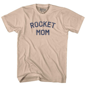 Rocket Mom Adult Cotton T-shirt - Creme