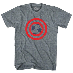 Captain USA Soccer Ball Womens Tri-Blend Junior Cut T-Shirt - Athletic Grey Captain USA Soccer Ball Womens Tri-Blend Junior Cut T-Shirt - Athletic Grey