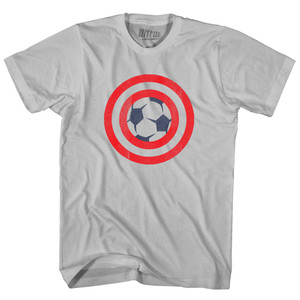 Captain USA Soccer Ball Adult Cotton T-shirt - Cool Grey Captain USA Soccer Ball Adult Cotton T-shirt - Cool Grey