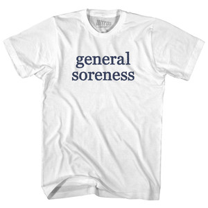 General Soreness Rage Font Youth Cotton T-shirt - White