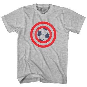Captain USA Soccer Ball Adult Cotton T-shirt - Grey Heather Captain USA Soccer Ball Adult Cotton T-shirt - Grey Heather