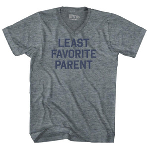 Least Favorite Parent Adult Tri-Blend V-neck T-shirt - Athletic Grey Least Favorite Parent Adult Tri-Blend V-neck T-shirt - Athletic Grey
