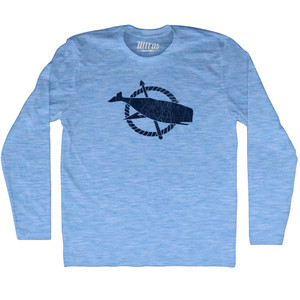 Nantucket Flag Adult Tri-Blend Long Sleeve T-shirt - Athletic Blue Nantucket Flag Adult Tri-Blend Long Sleeve T-shirt - Athletic Blue