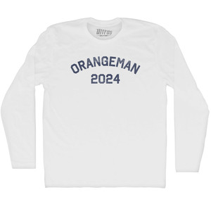 Orangeman 2024 Adult Cotton Long Sleeve T-shirt - White