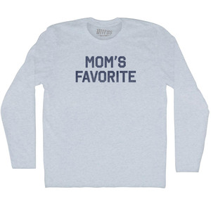 Mom's Favorite Adult Tri-Blend Long Sleeve T-shirt - Athletic White Mom's Favorite Adult Tri-Blend Long Sleeve T-shirt - Athletic White