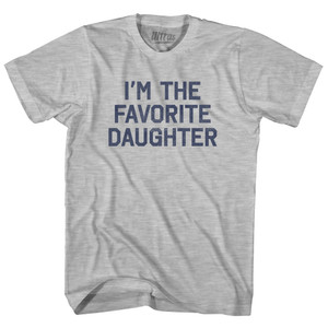 I'm The Favorite Daughter Womens Cotton Junior Cut T-Shirt - Grey Heather I'm The Favorite Daughter Womens Cotton Junior Cut T-Shirt - Grey Heather