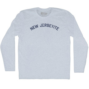 New Jerseyite Adult Tri-Blend Long Sleeve T-shirt - Athletic White New Jerseyite Adult Tri-Blend Long Sleeve T-shirt - Athletic White