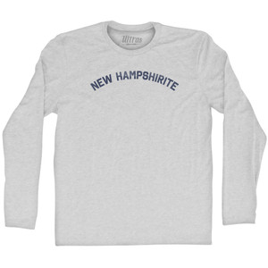 New Hampshirite Adult Cotton Long Sleeve T-shirt - Grey Heather