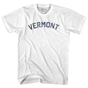 Vermont Womens Cotton Junior Cut T-Shirt - White Vermont Womens Cotton Junior Cut T-Shirt - White