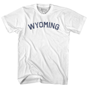 Wyoming Womens Cotton Junior Cut T-Shirt - White