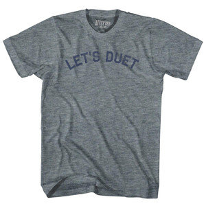 Let's Duet Womens Tri-Blend Junior Cut T-Shirt - Athletic Grey