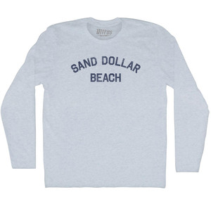 Sand Dollar Beach Adult Tri-Blend Long Sleeve T-shirt - Athletic White Sand Dollar Beach Adult Tri-Blend Long Sleeve T-shirt - Athletic White