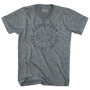 Introvert Group Therapy Tri-Blend V-neck Womens Junior Cut T-shirt - Athletic Grey Introvert Group Therapy Tri-Blend V-neck Womens Junior Cut T-shirt - Athletic Grey