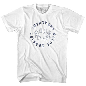 Introvert Group Therapy Adult Cotton T-shirt - White