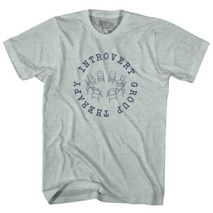 Introvert Group Therapy Adult Tri-Blend T-shirt - Athletic Cool Grey Introvert Group Therapy Adult Tri-Blend T-shirt - Athletic Cool Grey
