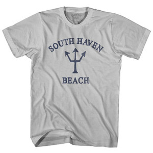 Michigan South Haven Beach Trident Adult Cotton T-Shirt by Life on the Strand