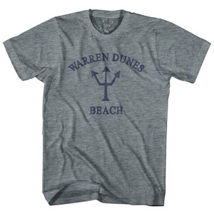 Michigan Warren Dunes Beach Trident Womens Tri-Blend Junior Cut T-Shirt by Life on the Strand