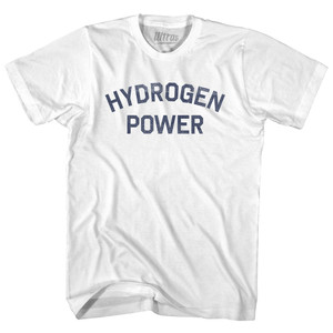 Hydrogen Power Adult Cotton T-shirt - White Hydrogen Power Adult Cotton T-shirt - White