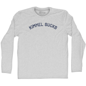 Kimmel Sucks Adult Cotton Long Sleeve T-shirt - Grey Heather