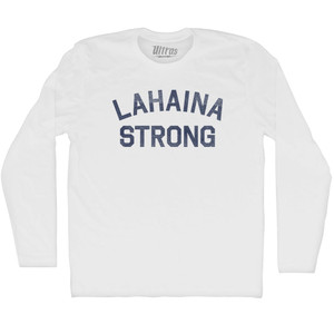 Lahaina Strong Adult Cotton Long Sleeve T-shirt - White