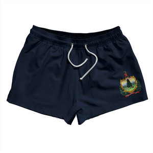 Vermont US State Flag 2.5" Swim Shorts Made in USA - Black Vermont US State Flag 2.5" Swim Shorts Made in USA - Black