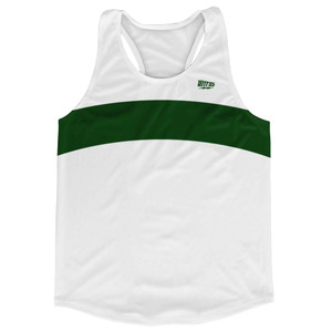 White And Green Forest Arch Running Track Tops Made In USA