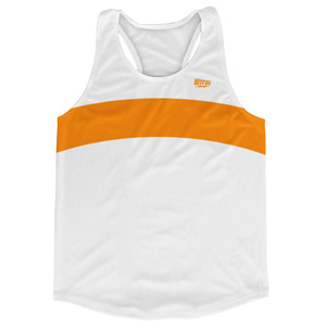 White And Orange Tennessee Arch Running Track Tops Made In USA