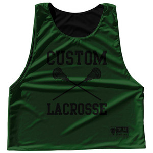 Custom Lacrosse Green Hunter and Black Reversible Lacrosse Pinnie Custom Lacrosse Green Hunter and Black Reversible Lacrosse Pinnie