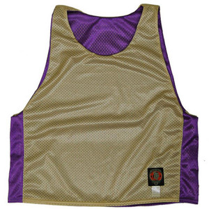 Purple and Vegas Gold Reversible Lacrosse Pinnie Made In USA - Purple & Vegas Gold Purple and Vegas Gold Reversible Lacrosse Pinnie Made In USA - Purple & Vegas Gold