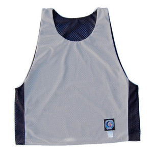 Silver and Black Reversible Lacrosse Pinnie Made In USA - Silver/Black Silver and Black Reversible Lacrosse Pinnie Made In USA - Silver/Black