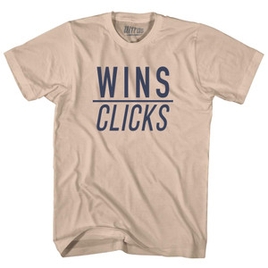 Wins Over Clicks Adult Cotton T-shirt - Creme