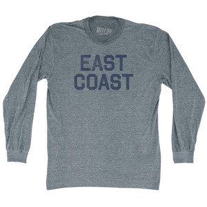 East Coast (No Arch) Adult Tri-Blend Long Sleeve T-shirt - Athletic Grey
