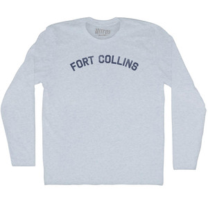 Fort Collins Adult Tri-Blend Long Sleeve T-shirt - Athletic White Fort Collins Adult Tri-Blend Long Sleeve T-shirt - Athletic White