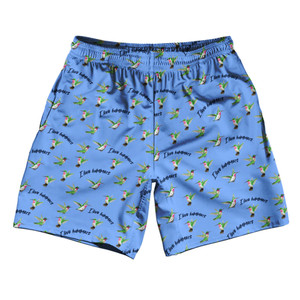 Hummingbird Athletic Running Fitness Exercise Shorts 7" Inseam Shorts Made In USA - Carolina Blue Hummingbird Athletic Running Fitness Exercise Shorts 7" Inseam Shorts Made In USA - Carolina Blue