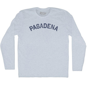 Pasadena Adult Tri-Blend Long Sleeve T-shirt - Athletic White