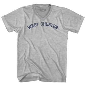 West Chester Adult Cotton V-neck T-shirt - Grey Heather