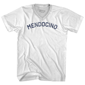 Mendocino Adult Tri-Blend V-neck T-shirt - White