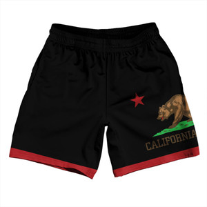 California US State Flag Athletic Running Fitness Exercise Shorts 7" Inseam Shorts Made In USA - Black California US State Flag Athletic Running Fitness Exercise Shorts 7" Inseam Shorts Made In USA - Black