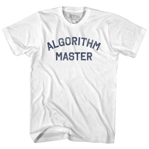 Algorithm Master Adult Cotton T-shirt - White