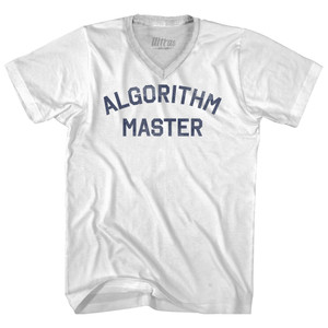 Algorithm Master Adult Tri-Blend V-neck T-shirt - White