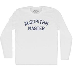 Algorithm Master Adult Cotton Long Sleeve T-shirt - White