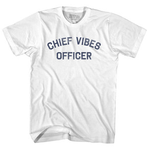 Chief Vibes Officer Youth Cotton T-shirt - White