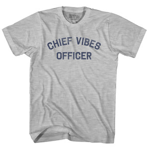 Chief Vibes Officer Adult Cotton T-shirt - Grey Heather