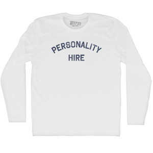 Personality Hire Adult Cotton Long Sleeve T-shirt - White