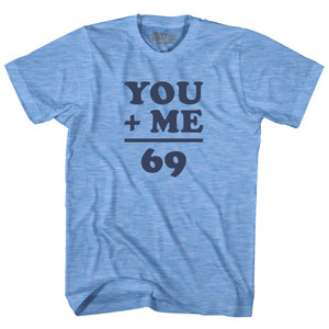 69 Math Equation Adult Tri-Blend T-shirt Athletic Blue