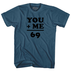 69 Math Equation Adult Cotton T-shirt Lake Blue