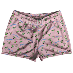 Hummingbird Shorty Short Gym Shorts 2.5" Inseam Made In USA - Pale Pink Hummingbird Shorty Short Gym Shorts 2.5" Inseam Made In USA - Pale Pink
