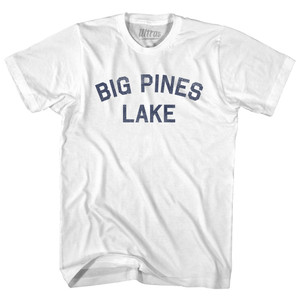 Big Pines Lake Adult Cotton T-shirt - White Big Pines Lake Adult Cotton T-shirt - White
